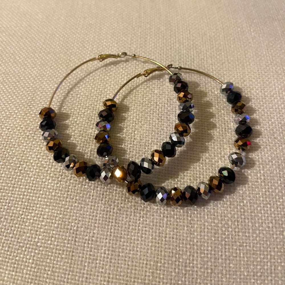 Elegant Multi-Color Hoop Earrings